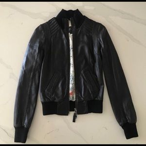 Mackage leather bomber jacket